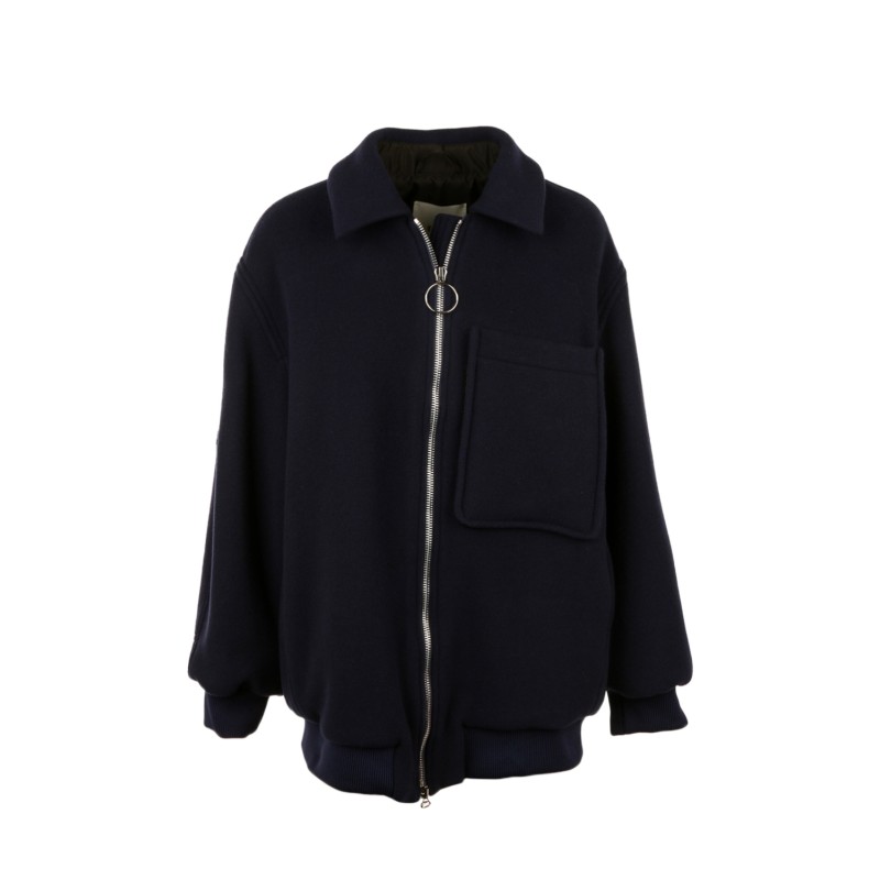 T92 VELOUR  BLU T_Coat